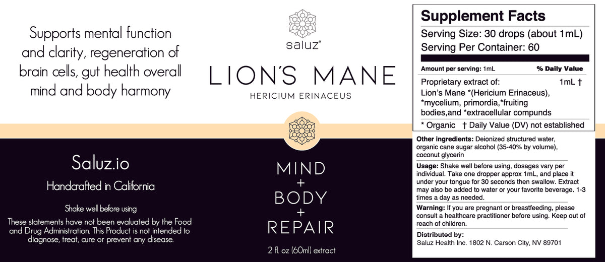 Lion's Mane (Brain) Mushroom Tincture 2 oz.